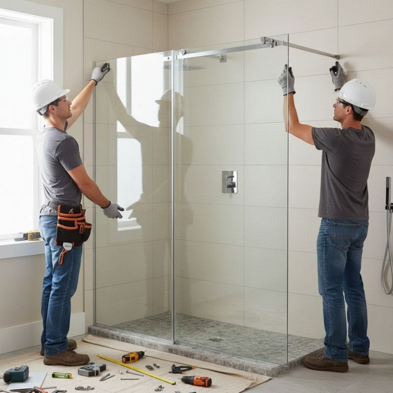 Local Shower Door Installation pros at work